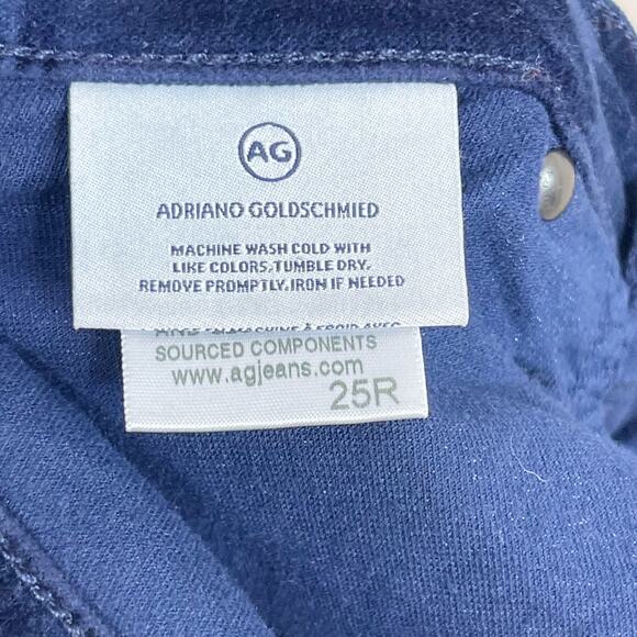 AG Adriano Goldschmied  The Legging Super Skinny Pants Blue Velvet Womens 25 - Picture 8 of 10